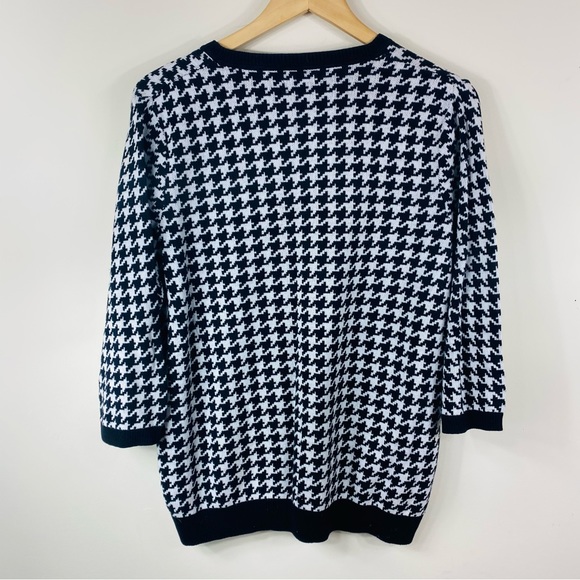VINTAGE | KIM ROGERS | Houndstooth Plus Size Sweater - Picture 4 of 4